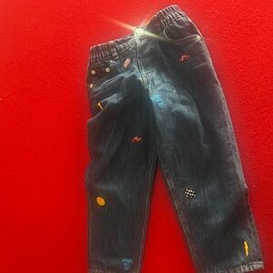 Zara Kids Dark Blue Jeans with Colorful Patches